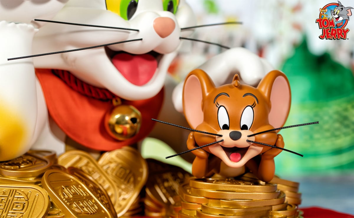 トムとジェリー・バスト　第2弾　招き猫　フィギュア 大型　希少品 Tom and Jerry Bust - Maneki-Neko Ver. | tomenosuke