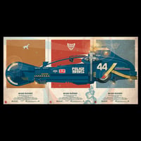 "Blade Runner Police Spinner" Triptych by Jakob Staermose