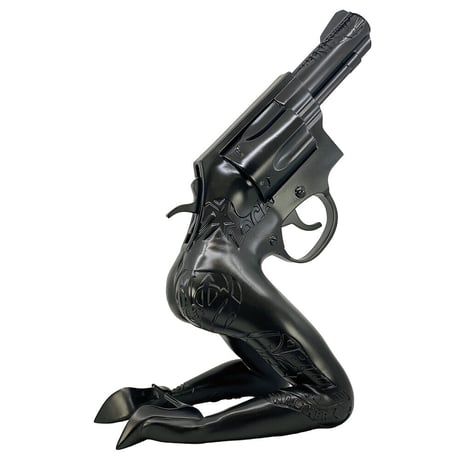 Let's Bang art sculpture (black)  by Tristan Eaton