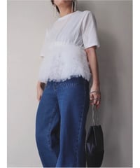 チュールレースTシャツ