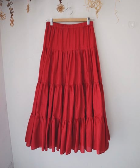 コットンボイルティアードスカート