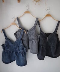 ジップデニムビスチェ