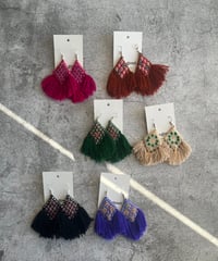 【Mexico】刺繍フリンジピアス