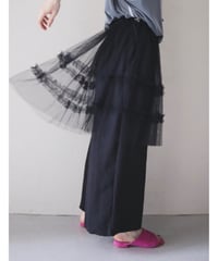 チュールレイヤードパンツ