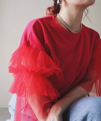 チュールフリルTシャツ