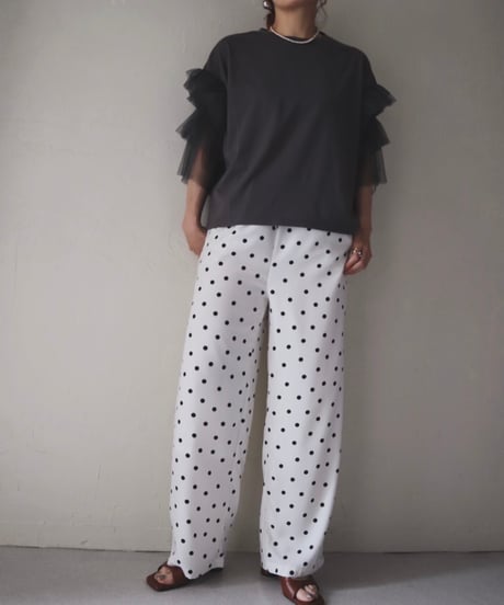 チュールフリルTシャツ