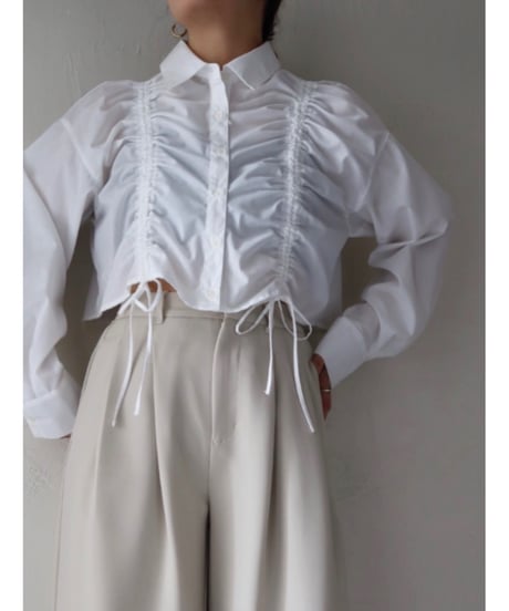 シャーリングショートシャツ