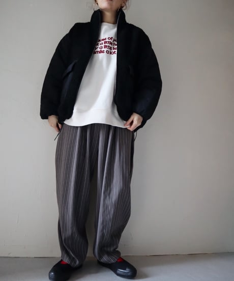 ナイロン×ボア切替ブルゾン