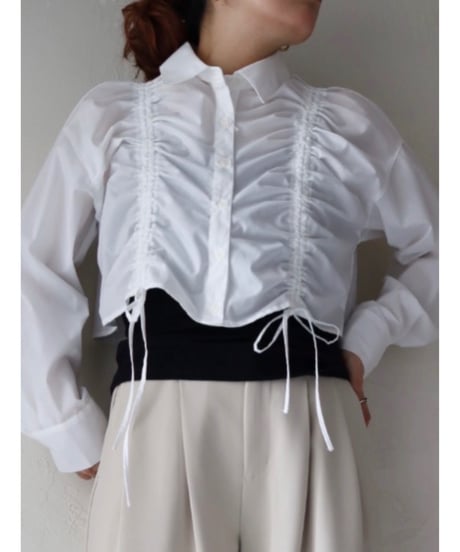 シャーリングショートシャツ
