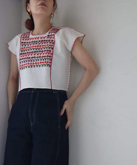 【Mexico】刺繍トップス