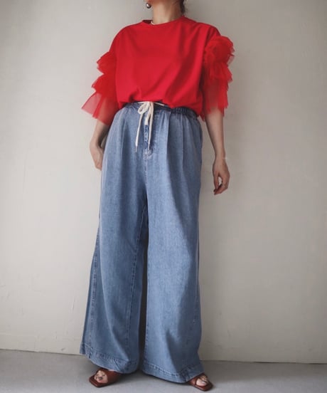 チュールフリルTシャツ