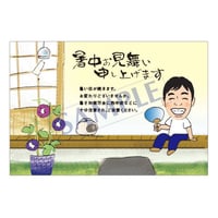 メッセージカード／季節の便り／17-0800（似顔絵ver）／1セット　10枚