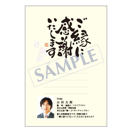 メッセージカード／プロフィール／20-0900／1セット（50枚）