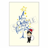 メッセージカード クリスマス 07-0241（似顔絵ver） 1セット（30枚）