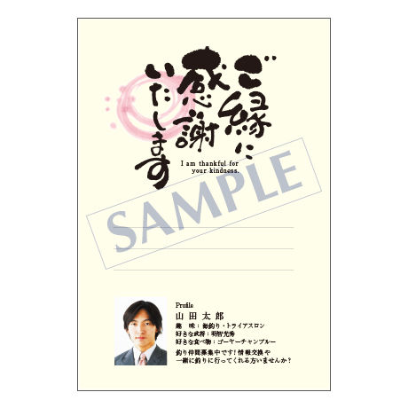 メッセージカード／プロフィール／20-0899／1セット（10枚）