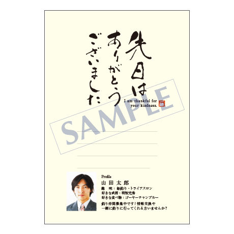 メッセージカード／プロフィール／20-0898／1セット（50枚）