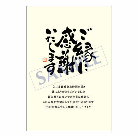メッセージカード　出会い・感謝・お祝い・ご挨拶　06-0163　1セット（10枚）