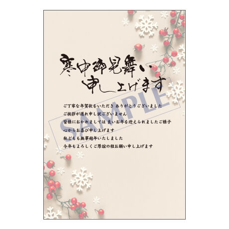 メッセージカード／寒中見舞い／21-0968／1セット（10枚）