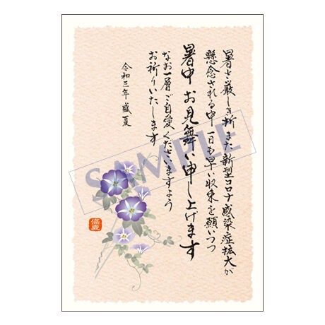 メッセージカード／暑中見舞い／21-0970／1セット（10枚）