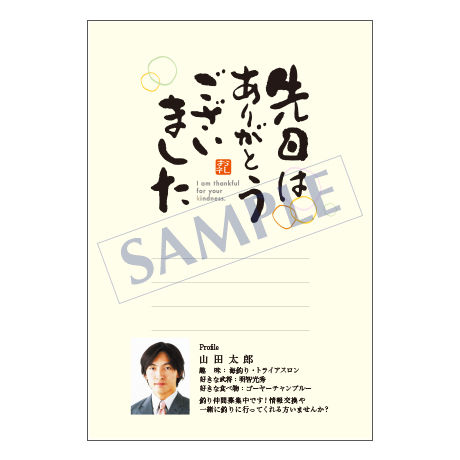 メッセージカード／プロフィール／20-0901／1セット（10枚）