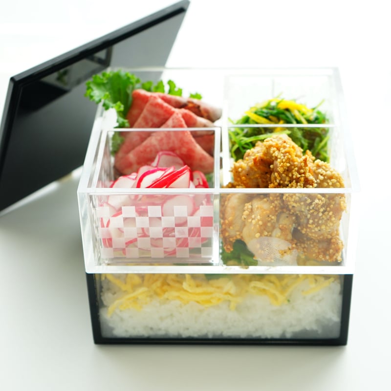 重箱　多目的お重　業務用　蓋付き 楽天市場】【ポイント5倍 5/20まで】重箱 2段 6.5寸 19.2cm 朱 桜型 お