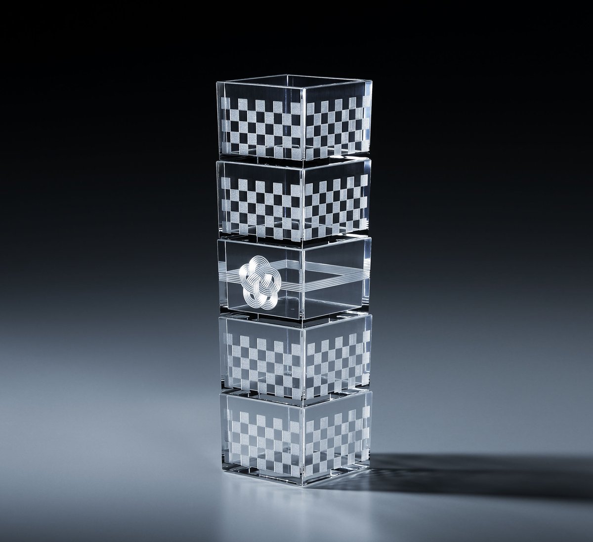 水引パーツ　午　48個 811 市松・水引 0.3合枡 5個セット | mas/mas