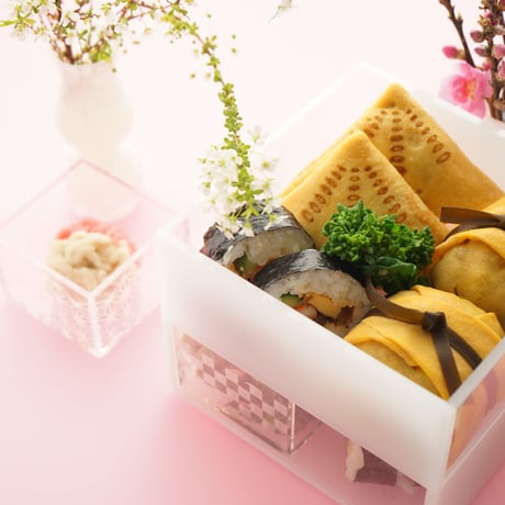 OJU お重・白（同色蓋つき）