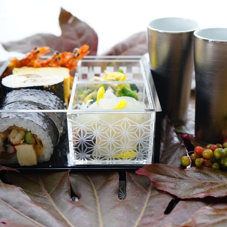 OJU お重・黒（同色蓋つき）