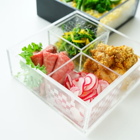 OJU お重・赤（同色蓋つき）