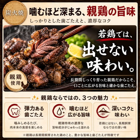 宮崎名物 鶏の炭火焼き 90g×4袋セット|無添加・国産親鶏・常温保存OK【送料無料】