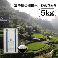 【令和8年産】高千穂産ひのひかり 5kg｜つなぐ棚田遺産認定の棚田米｜標高600m棚田の寒暖差が育てた極上の旨味｜白米・玄米選択可｜産地直送
