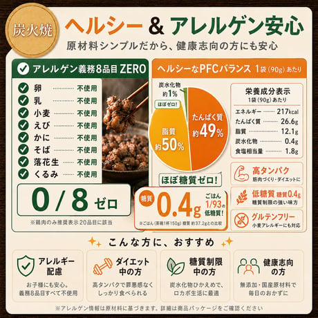 宮崎名物 鶏の炭火焼き 90g×4袋セット|無添加・国産親鶏・常温保存OK【送料無料】