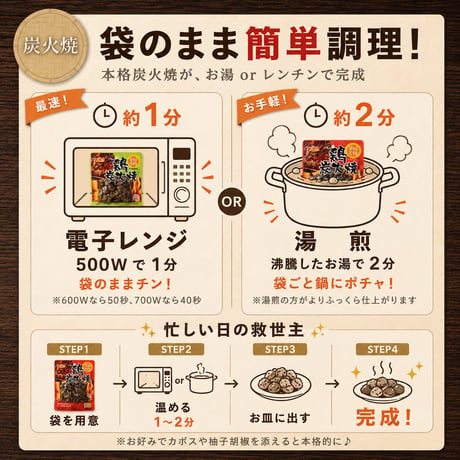 宮崎名物 鶏の炭火焼き 90g×4袋セット|無添加・国産親鶏・常温保存OK【送料無料】