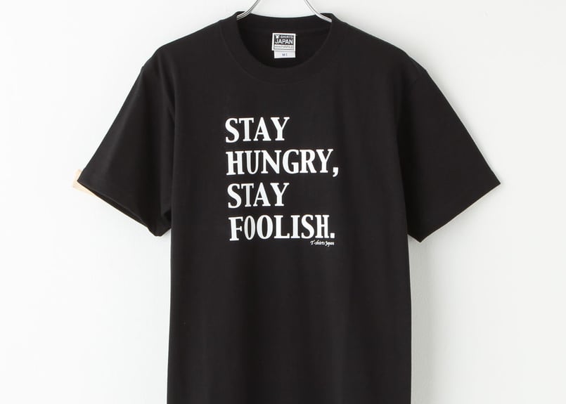 新品未開封品！LONGMAN Stay Hungry,Stay Foolish STAY HUNGRY,STAY FOOLISH. ブラック | Tシャツジャパン
