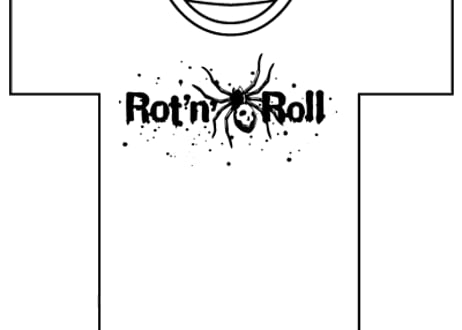 Rot'n Roll（蜘蛛とガイコツのイラスト）ホワイト