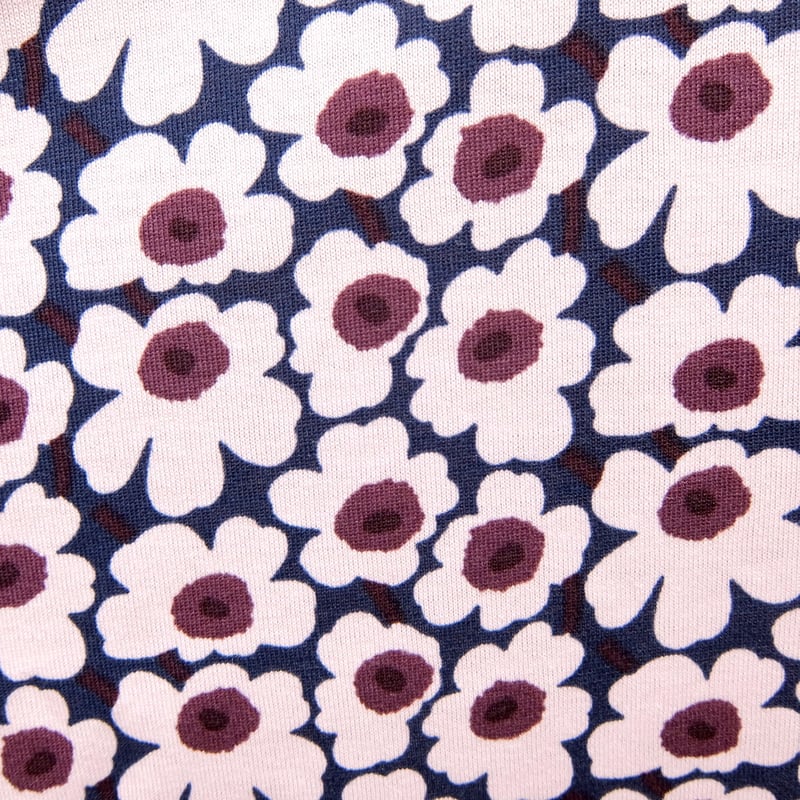 マリメッコ marimekko ＜Pikkuinen Unikko＞七分袖ワンピース（ダークブ