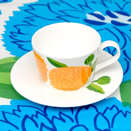 イッタラ Iittala × マリメッコ marimekko　＜Primavera＞カップ＆ソーサー（オレンジ）