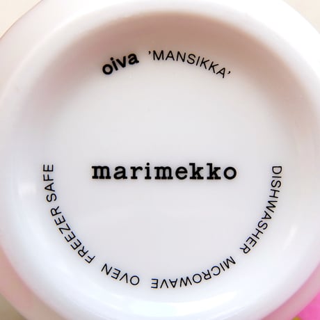 マリメッコ marimekko　＜Mansikka＞コーヒーカップ2個セット（ピンク）　アジア限定