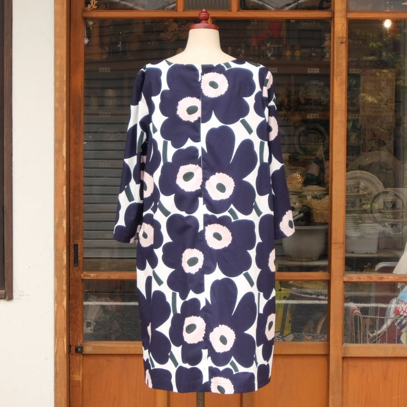 マリメッコ marimekko <Pieni Unikko>七分袖ワンピース 大きい マリメッコ marimekko <Pieni Unikko>七分袖ワンピース 大きい