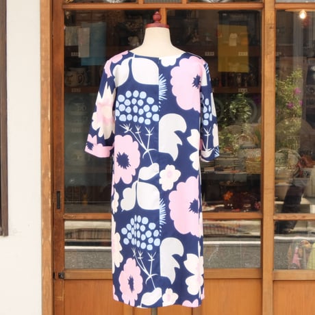 マリメッコ marimekko　＜Kukkatori＞五分袖ワンピース　アジア限定