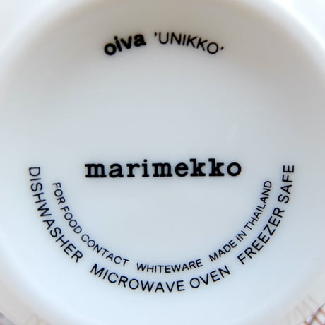 マリメッコ marimekko　＜Unikko＞マグカップ（ライトグレー×ネイビー）