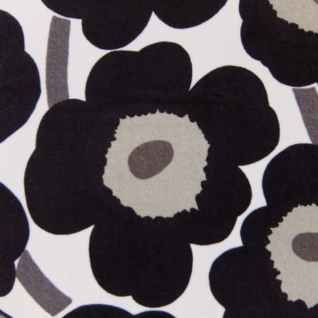 マリメッコ marimekko　＜Pieni Unikko＞フリース・ファブリック（ブラック）50×72cm　日本未入荷