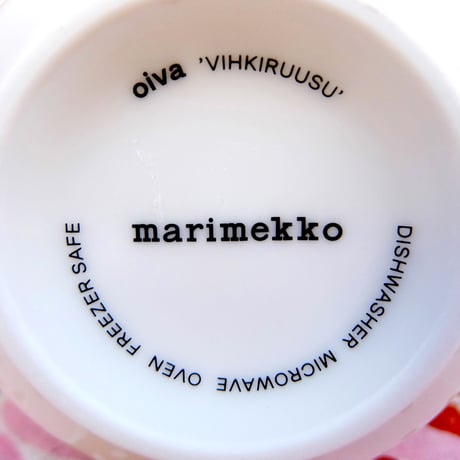 マリメッコ marimekko　＜Vihkiruusu＞マグカップ400ml（スモーキーピンク）