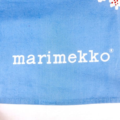 マリメッコ marimekko　＜Puketti＞ヴィンテージ・スカーフ（水色）廃盤