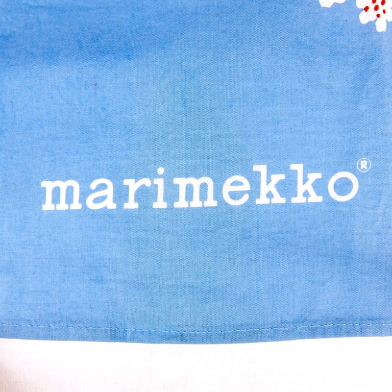マリメッコ marimekko ＜Puketti＞ヴィンテージ・スカーフ（水色）廃盤 