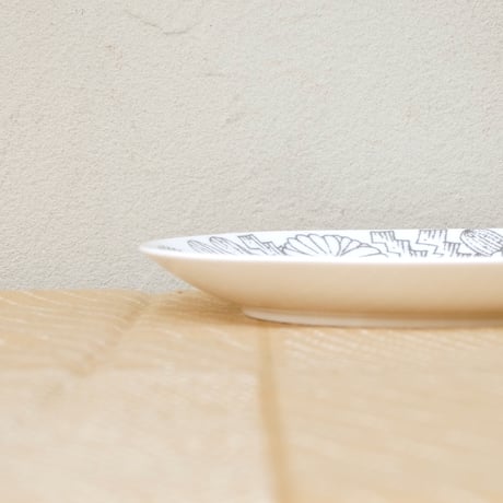 グスタフスベリ Gustavsberg X 鹿児島睦　ジュニ　プレート（モノクロ）新品