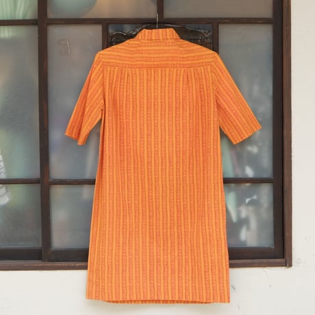 マリメッコ marimekko　ヴィンテージ　シャツワンピース（オレンジ）