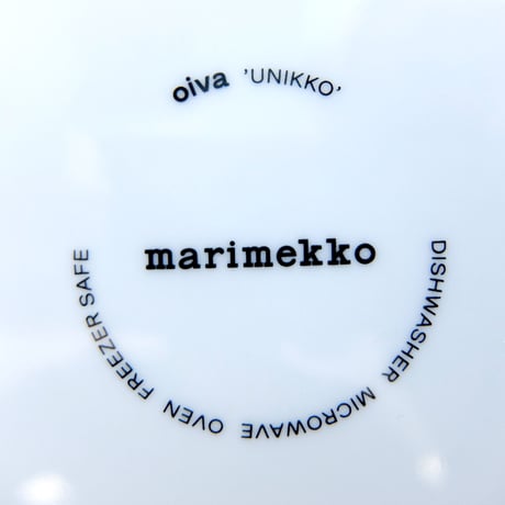 マリメッコ marimekko　＜Unikko＞プレート20cm（ブルーグレー）