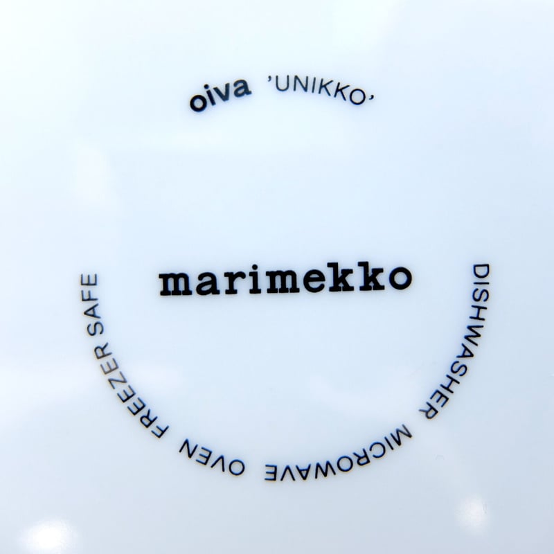 新品★マリメッコ ウニッコ 20cmプレート ブルーグレー 2枚 マリメッコ marimekko ＜Unikko＞プレート20cm（ブルーグレー