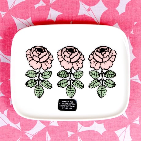 マリメッコ marimekko　＜Vihkiruusu＞角プレート（ピンク）日本限定